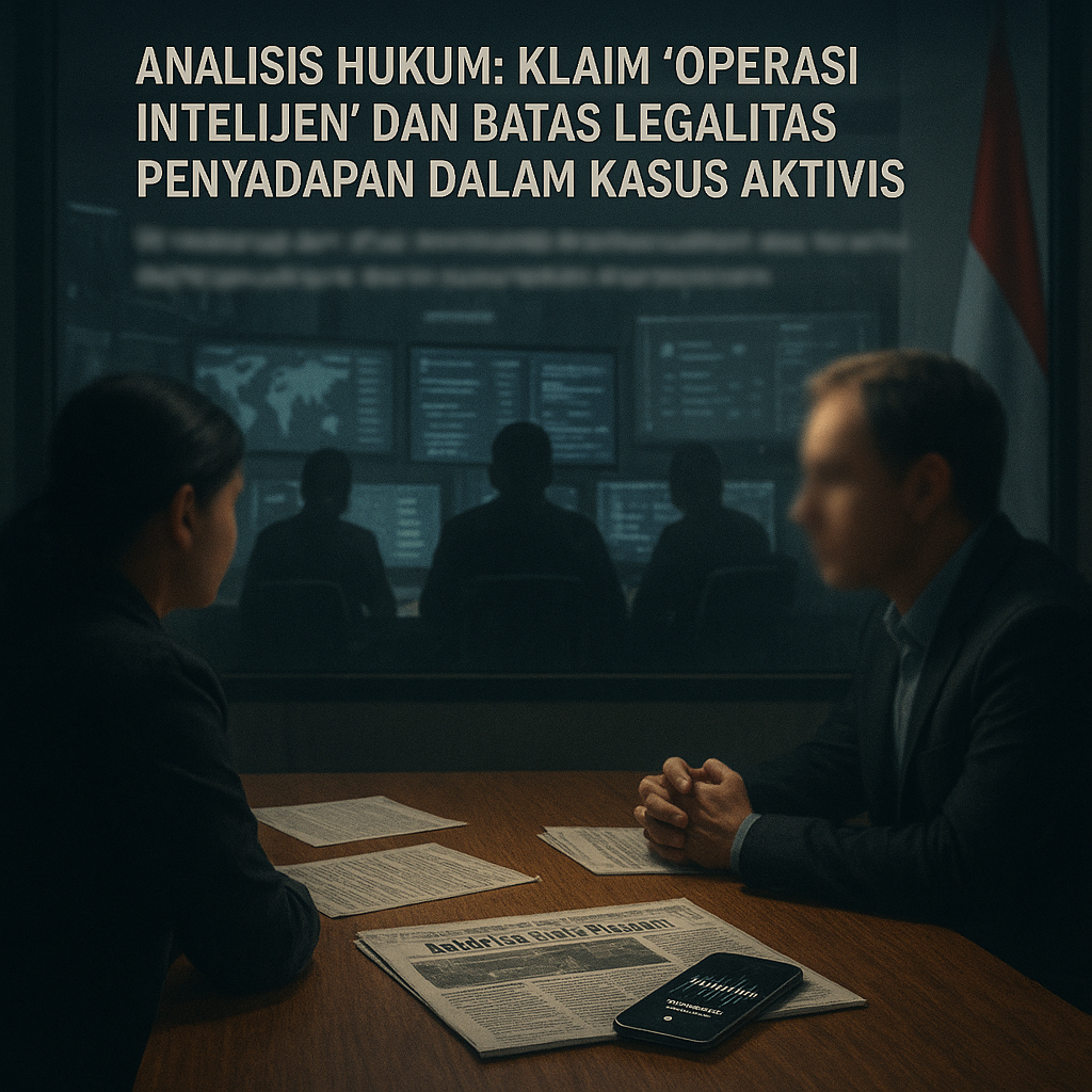 Analisis Hukum: Klaim 'Operasi Intelijen' dan Batas Legalitas Penyadapan dalam Kasus Aktivis