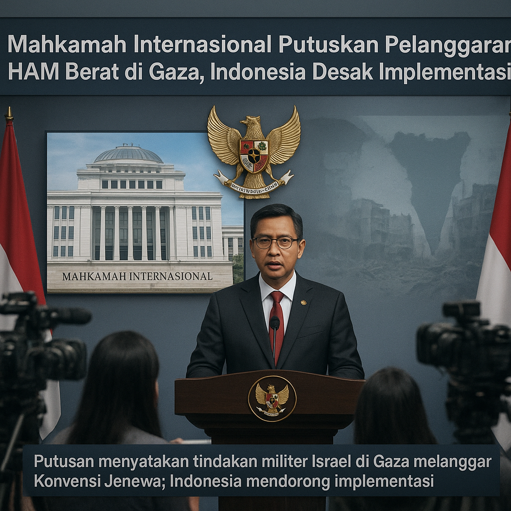Mahkamah Internasional Putuskan Pelanggaran HAM Berat di Gaza, Indonesia Desak Implementasi