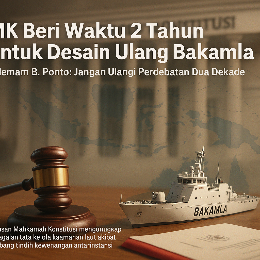 MK Beri Waktu 2 Tahun untuk Desain Ulang Bakamla, Soleman B. Ponto: Jangan Ulangi Perdebatan Dua Dekade