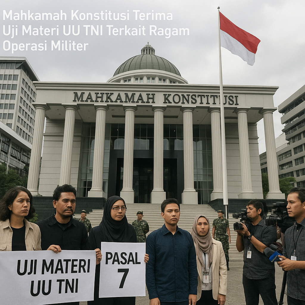 Mahkamah Konstitusi Terima Uji Materi UU TNI Terkait Ragam Operasi Militer