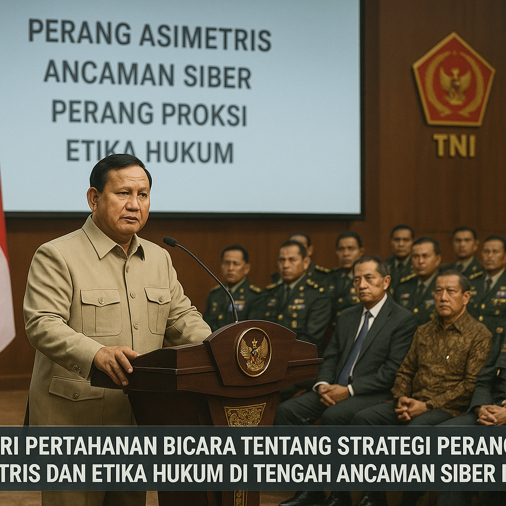 Menteri Pertahanan Bicara tentang Strategi Perang Asimetris dan Etika Hukum di Tengah Ancaman Siber dan Proxy