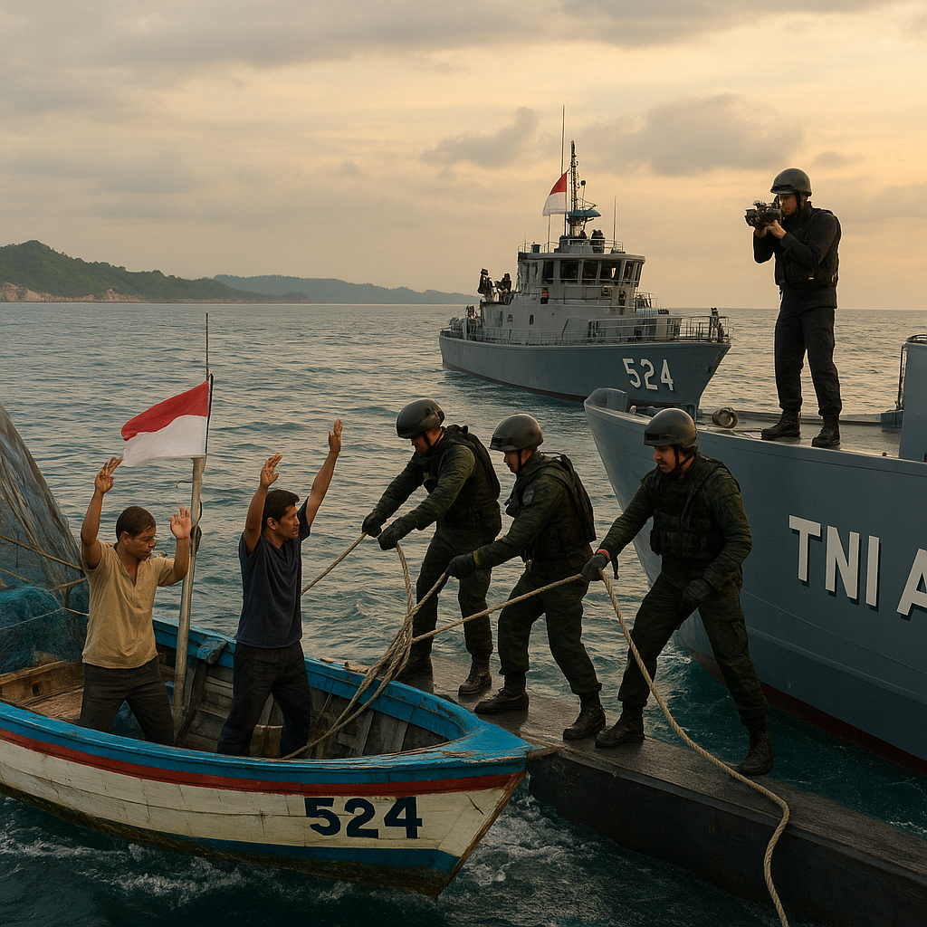 Keamanan Laut Natuna: TNI AL Tangkap Kapal Asing, Dituding Langgar Hukum Laut