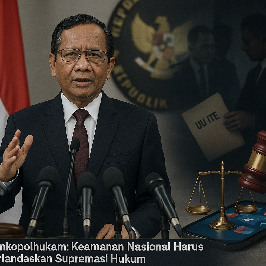 Menkopolhukam: Keamanan Nasional Harus Berlandaskan Supremasi Hukum