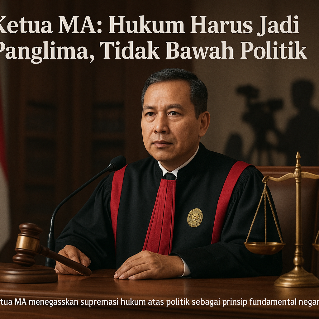 Ketua MA: Hukum Harus Jadi Panglima, Tidak Bawah Politik