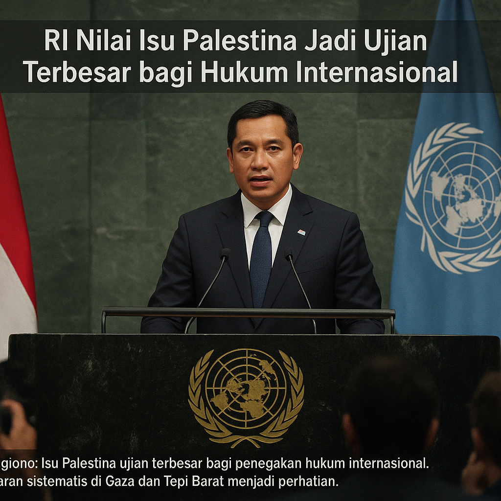 RI Nilai Isu Palestina Jadi Ujian Terbesar bagi Hukum Internasional