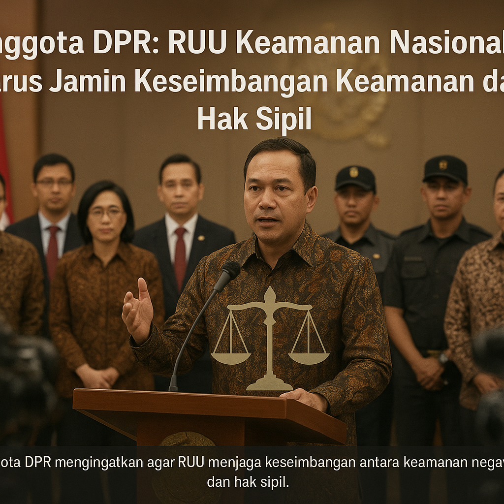 Anggota DPR: RUU Keamanan Nasional Harus Jamin Keseimbangan Keamanan dan Hak Sipil