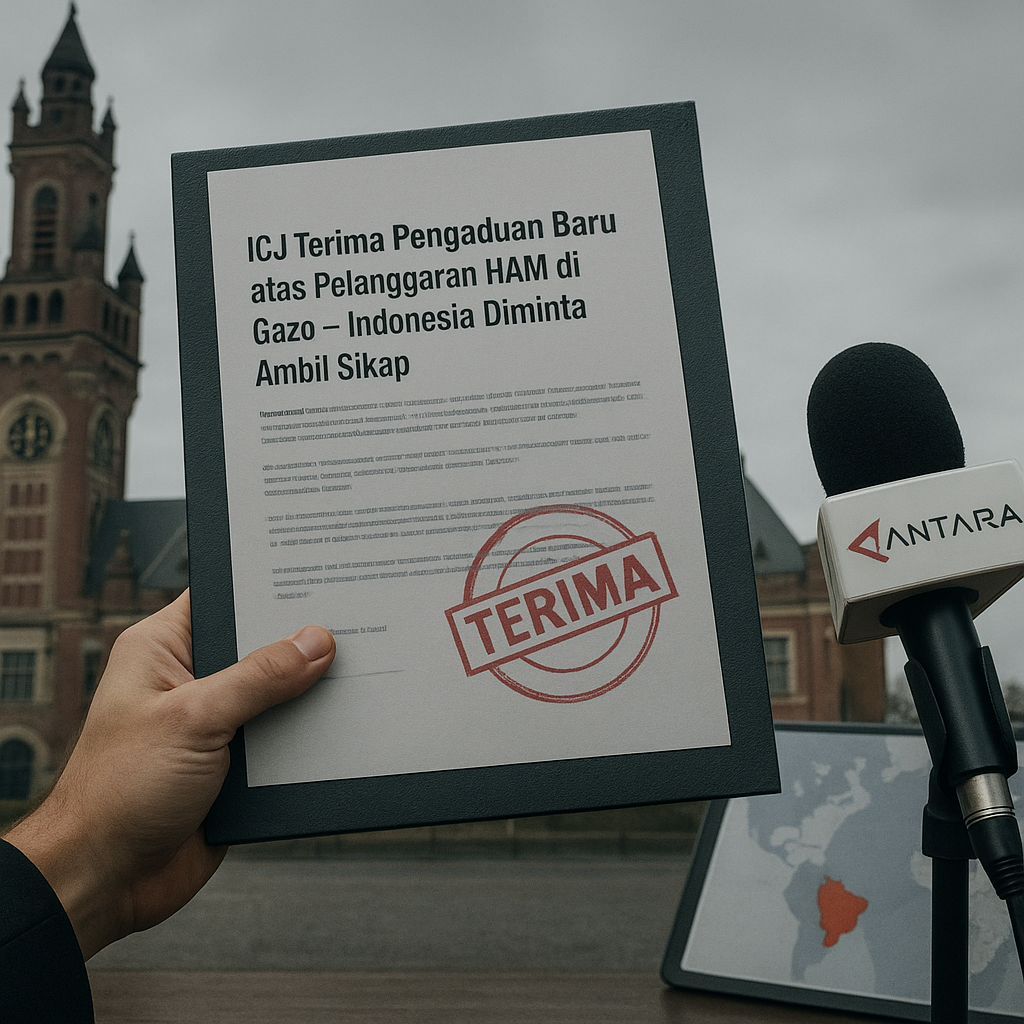 Antara News: ICJ Terima Pengaduan Baru atas Pelanggaran HAM di Gaza – Indonesia Diminta Ambil Sikap