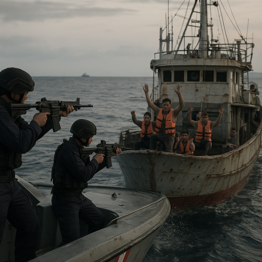 Dugaan Pelanggaran Aturan Perang dalam Operasi Penangkapan Kapal Asing di Natuna