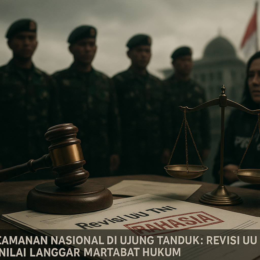 Keamanan Nasional di Ujung Tanduk: Revisi UU TNI Dinilai Langgar Martabat Hukum