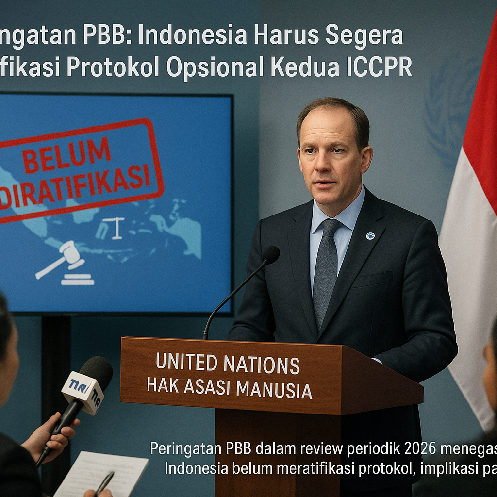Peringatan PBB: Indonesia Harus Segera Ratifikasi Protokol Opsional Kedua ICCPR