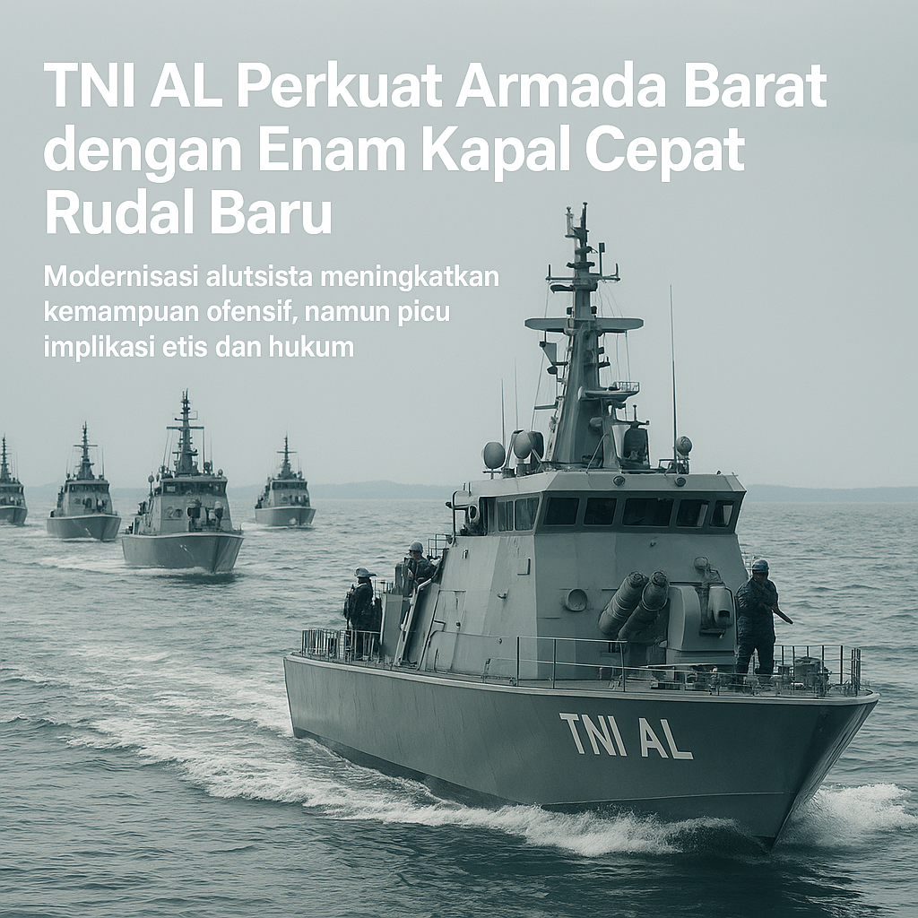TNI AL Perkuat Armada Barat dengan Enam Kapal Cepat Rudal Baru
