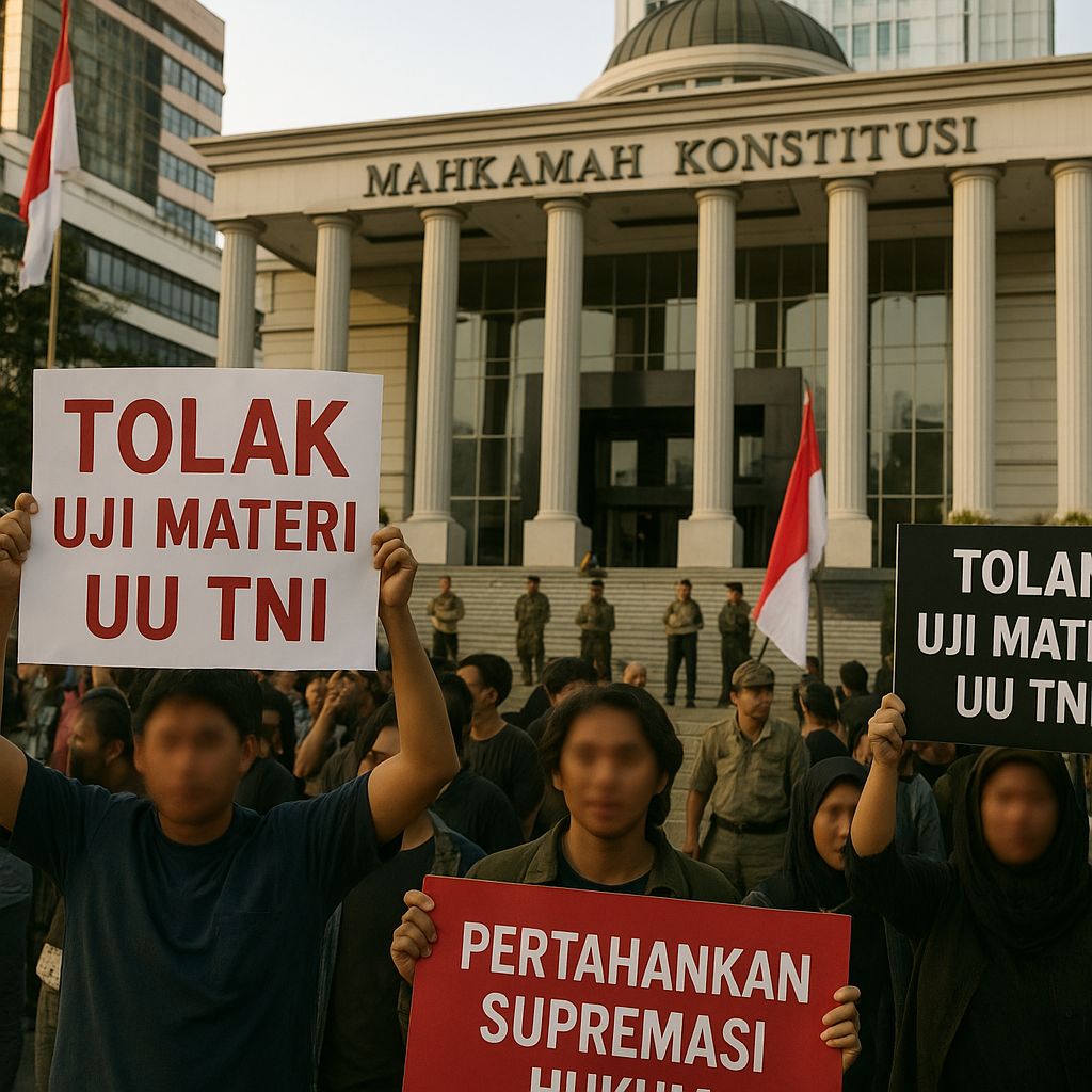 Mahkamah Konstitusi Tolak Uji Materi UU TNI: Peran Militer dalam Penegakan Hukum Sipil Dipertanyakan Aktivis