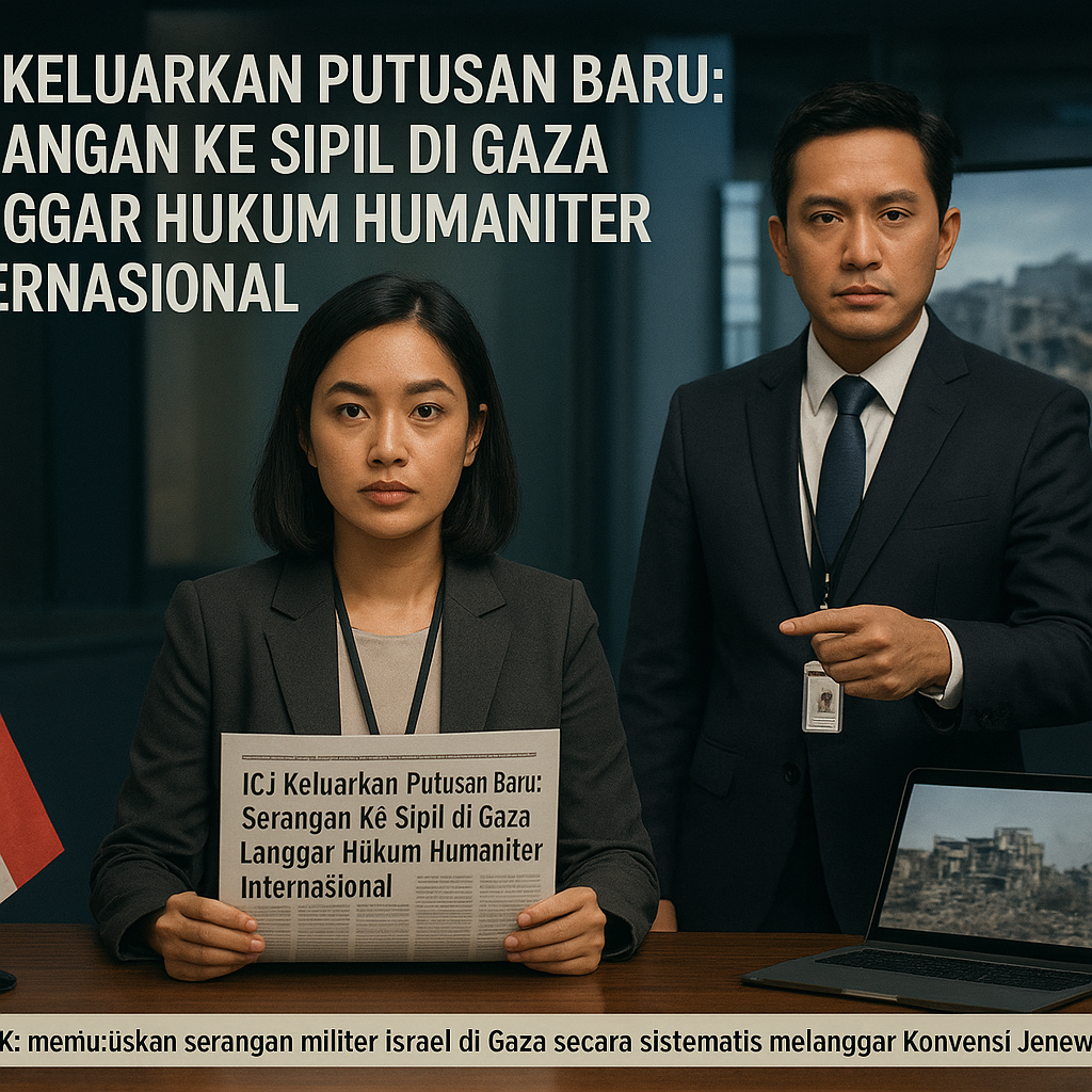 ICJ Keluarkan Putusan Baru: Serangan ke Sipil di Gaza Langgar Hukum Humaniter Internasional
