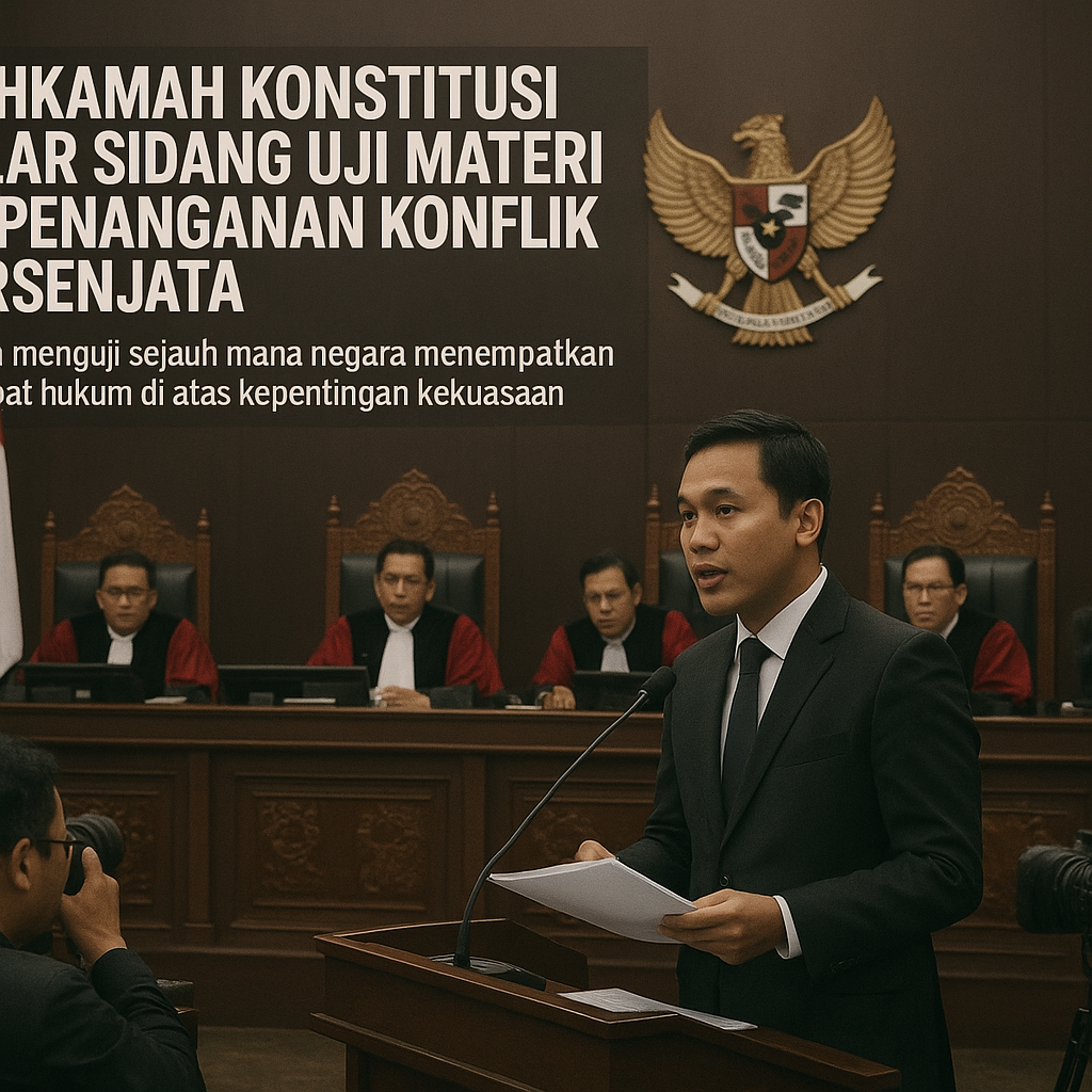 Mahkamah Konstitusi Gelar Sidang Uji Materi UU Penanganan Konflik Bersenjata