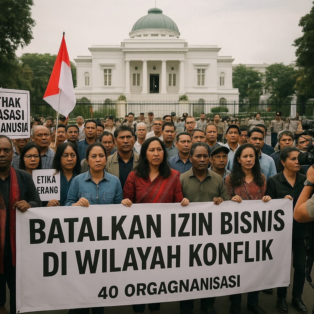 Puluhan Organisasi Minta Presiden Batalkan Izin Bisnis di Wilayah Konflik Sebagai Langkah Etika Perang