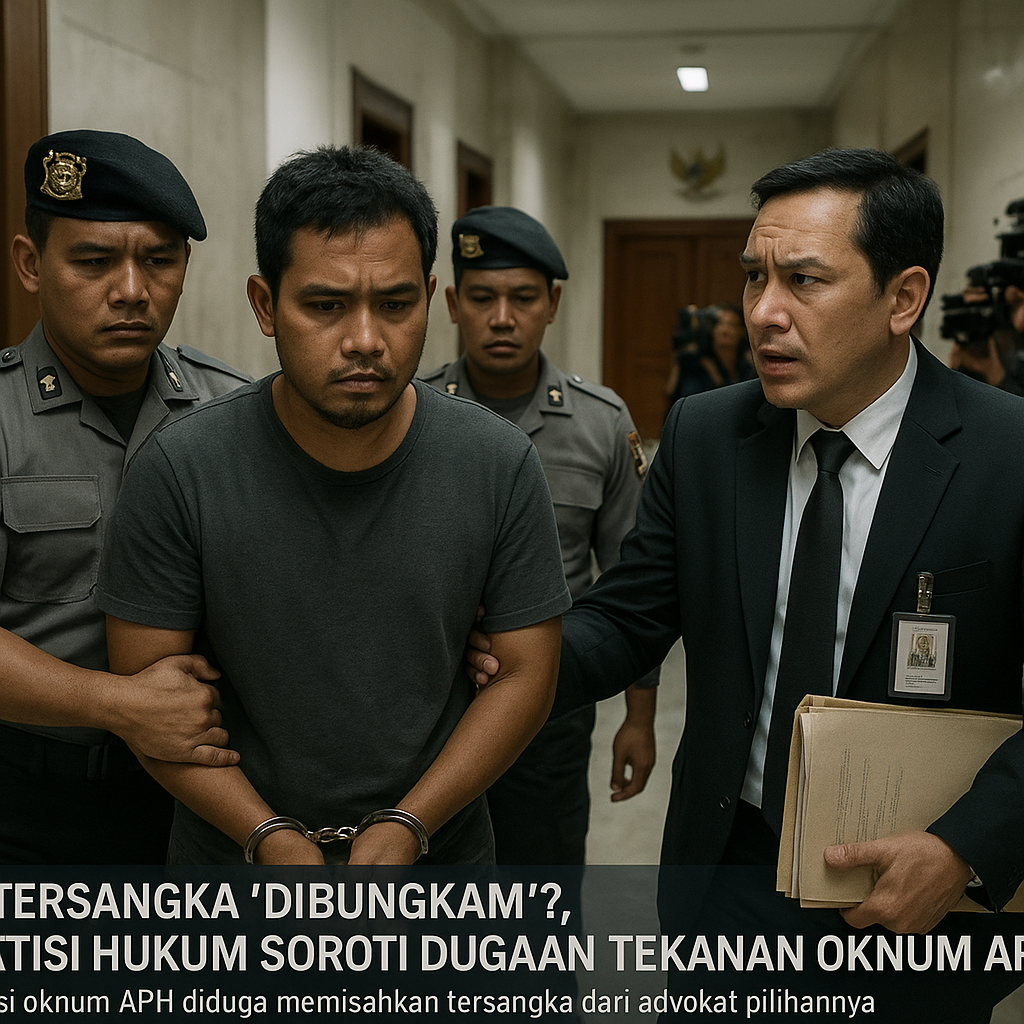 HAK TERSANGKA 'DIBUNGKAM'?, PRAKTISI HUKUM SOROTI DUGAAN TEKANAN OKNUM APH!
