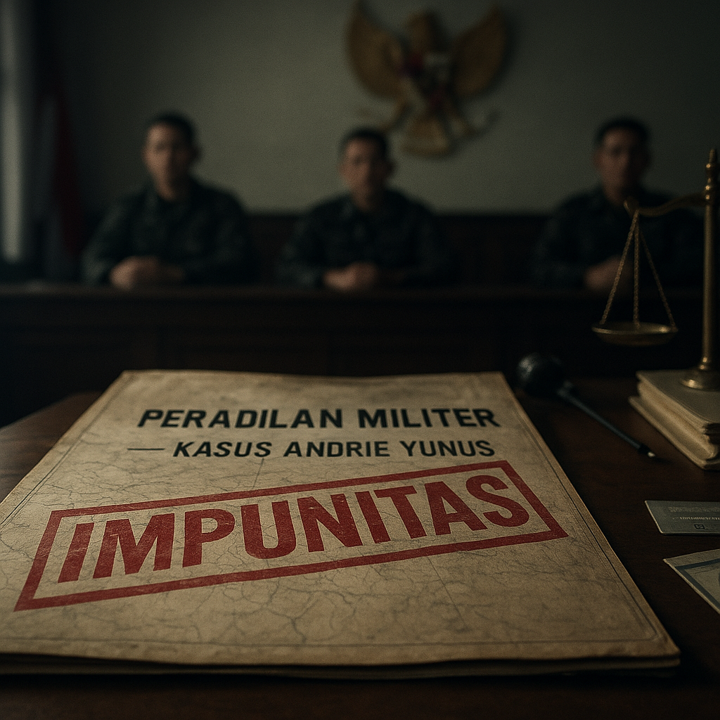 Peradilan Militer Kasus Andrie Yunus, Mesin Produksi Impunitas