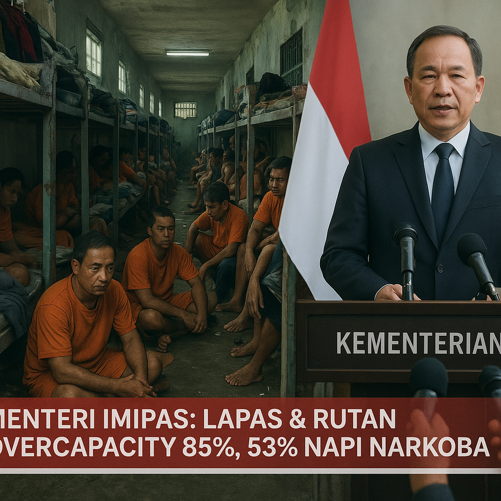 Menteri Imipas: Lapas dan Rutan Overcapacity hingga 85 Persen, 53 Persen Diisi Napi Narkoba