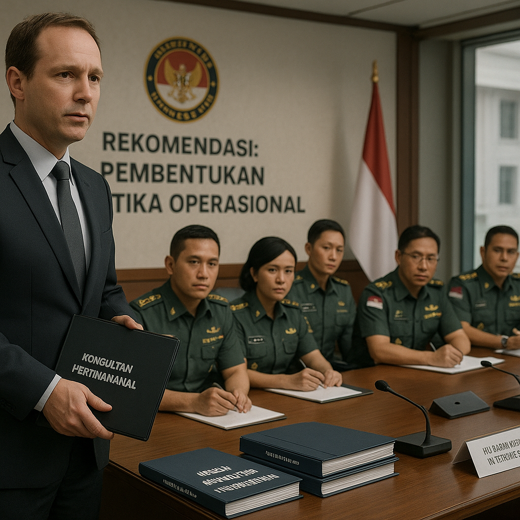 Konsultan Hukum Internasional untuk Kementerian Pertahanan: Rekomendasi Pembentukan Unit Etika Operasional di setiap Komando