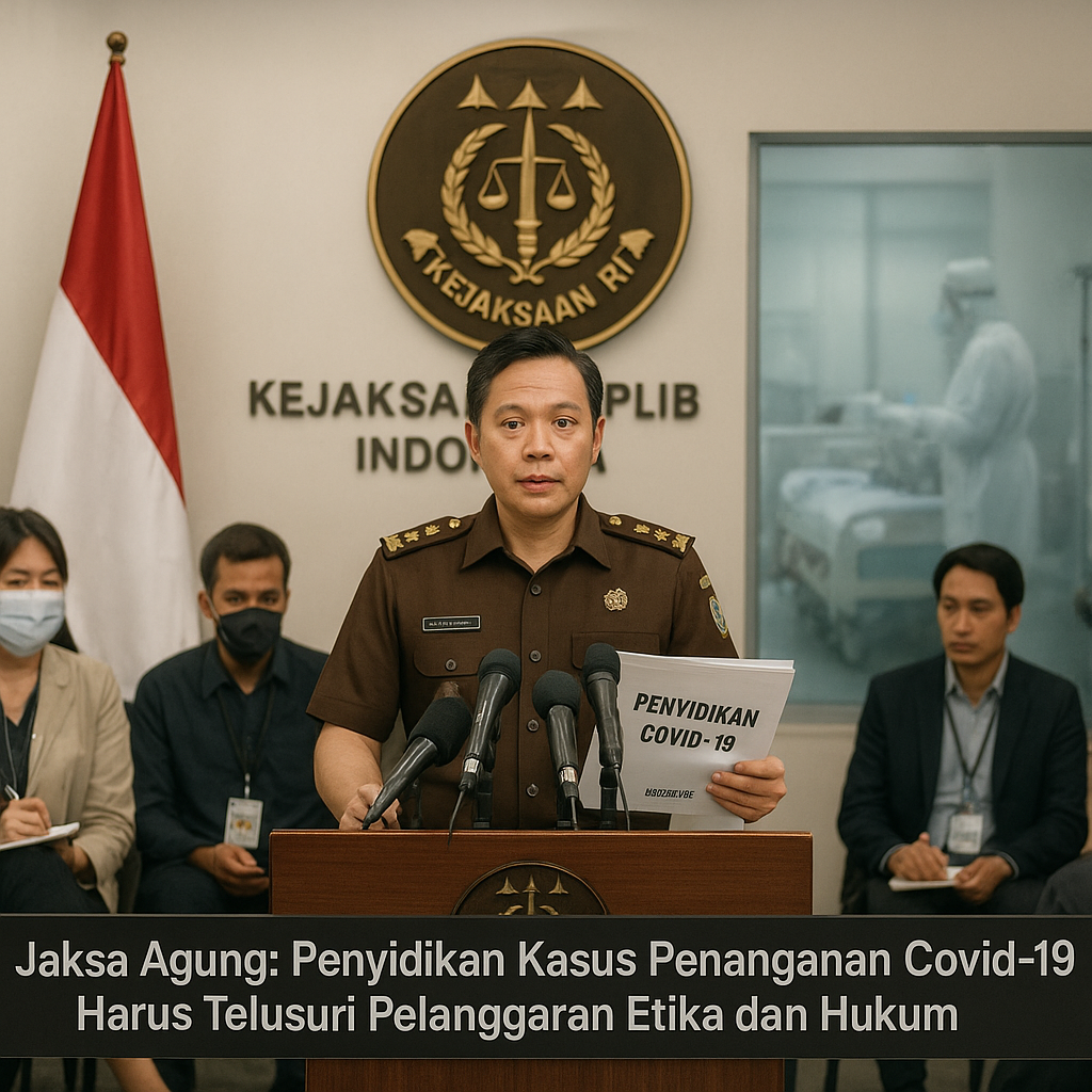 Jaksa Agung: Penyidikan Kasus Penanganan Covid 19 Harus Telusuri Pelanggaran Etika dan Hukum