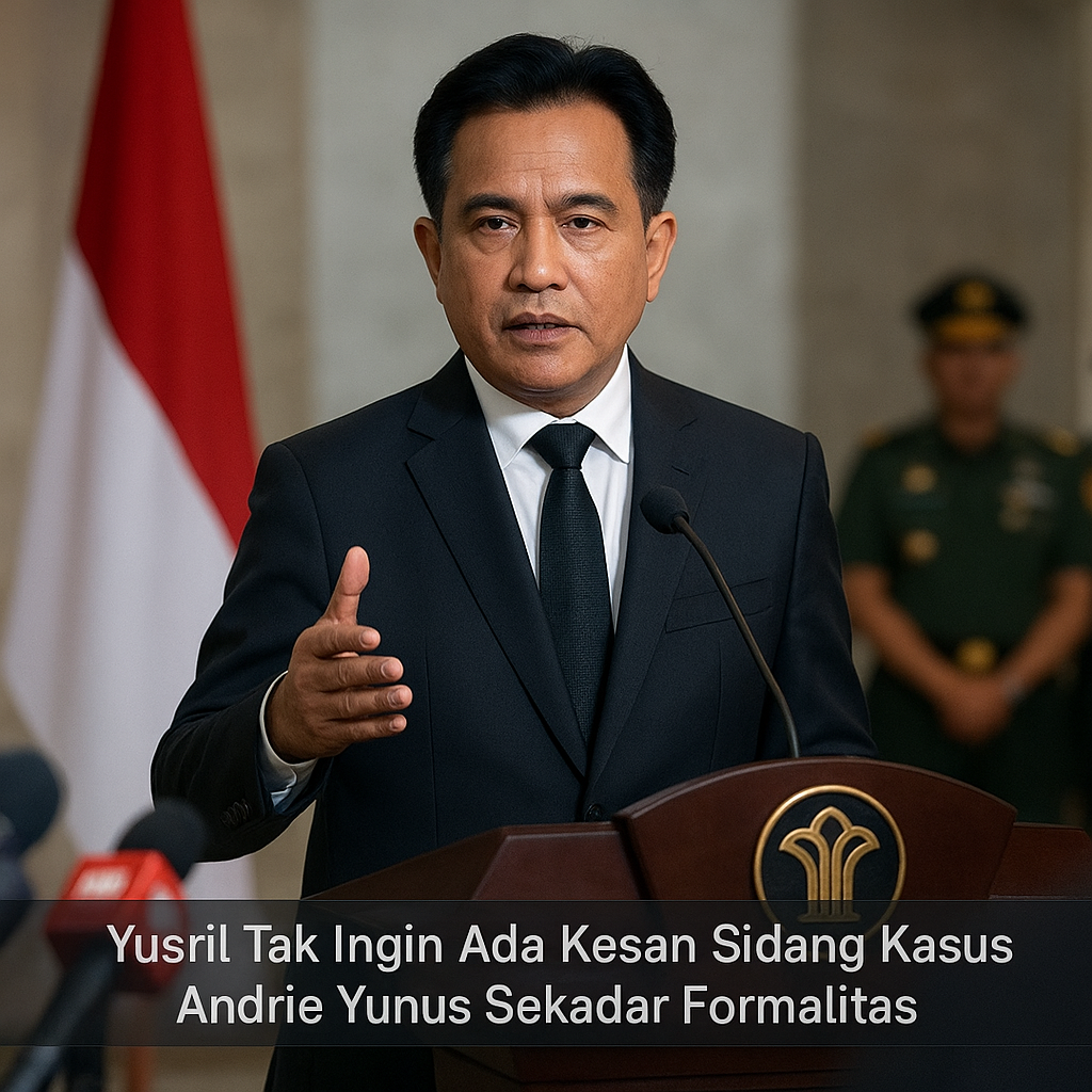 Yusril Tak Ingin Ada Kesan Sidang Kasus Andrie Yunus Sekadar Formalitas