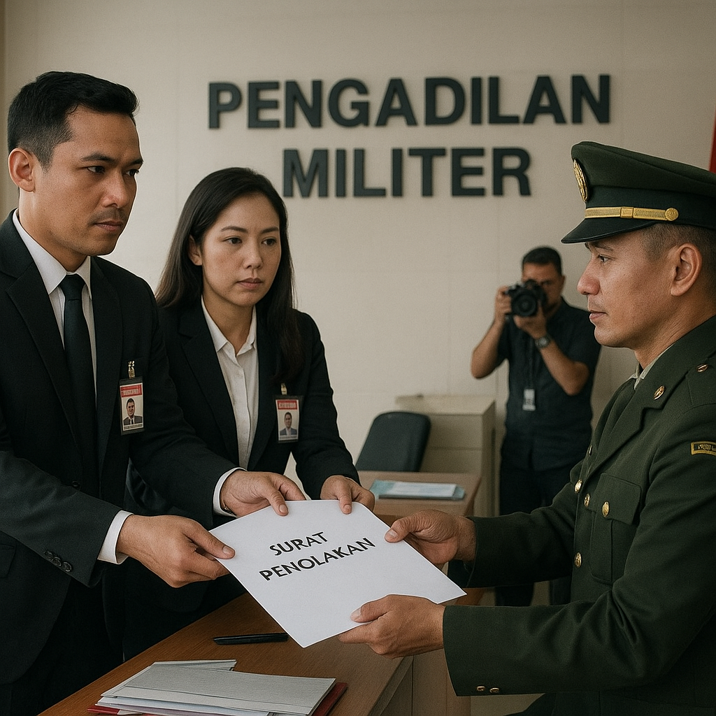 Tim Kuasa Hukum Serahkan Surat Penolakan Andrie Yunus untuk Bersaksi di Pengadilan Militer