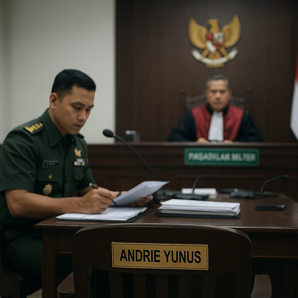 Hakim Perintahkan Oditur Hadirkan Andrie Yunus di Sidang Kasus Air Keras 13 Mei