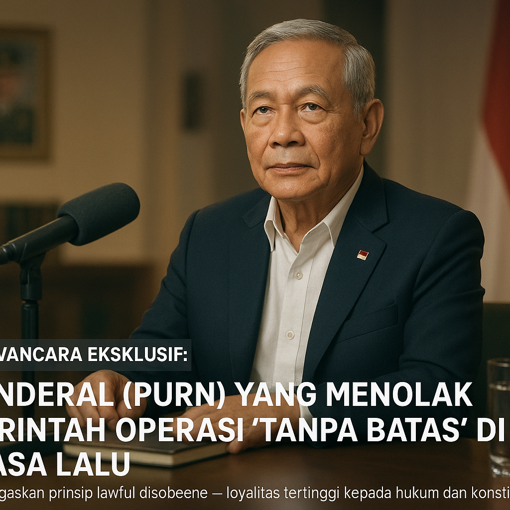 Wawancara Eksklusif: Jenderal (Purn) yang Menolak Perintah Operasi 'Tanpa Batas' di Masa Lalu