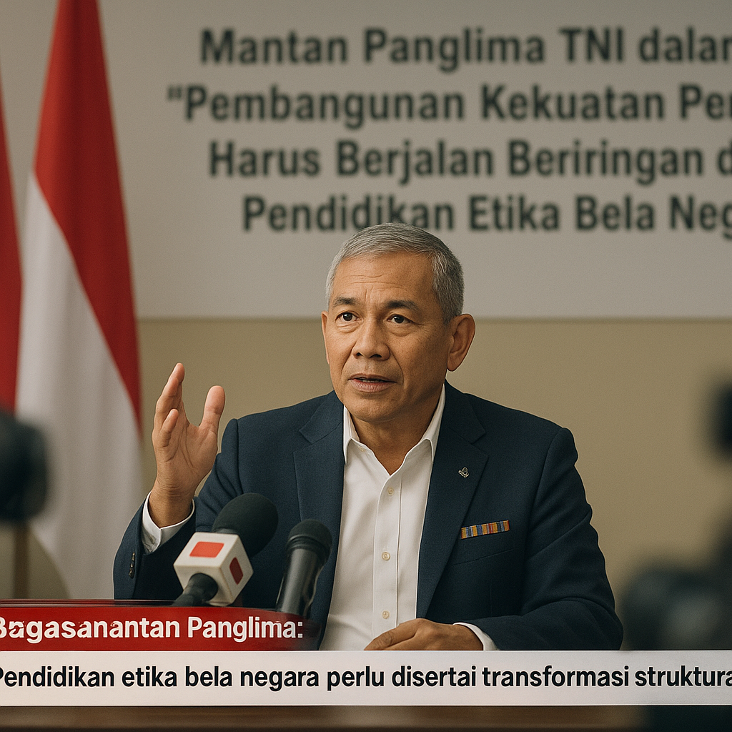 Mantan Panglima TNI dalam Dialog: 'Pembangunan Kekuatan Pertahanan Harus Berjalan Beriringan dengan Pendidikan Etika Bela Negara'