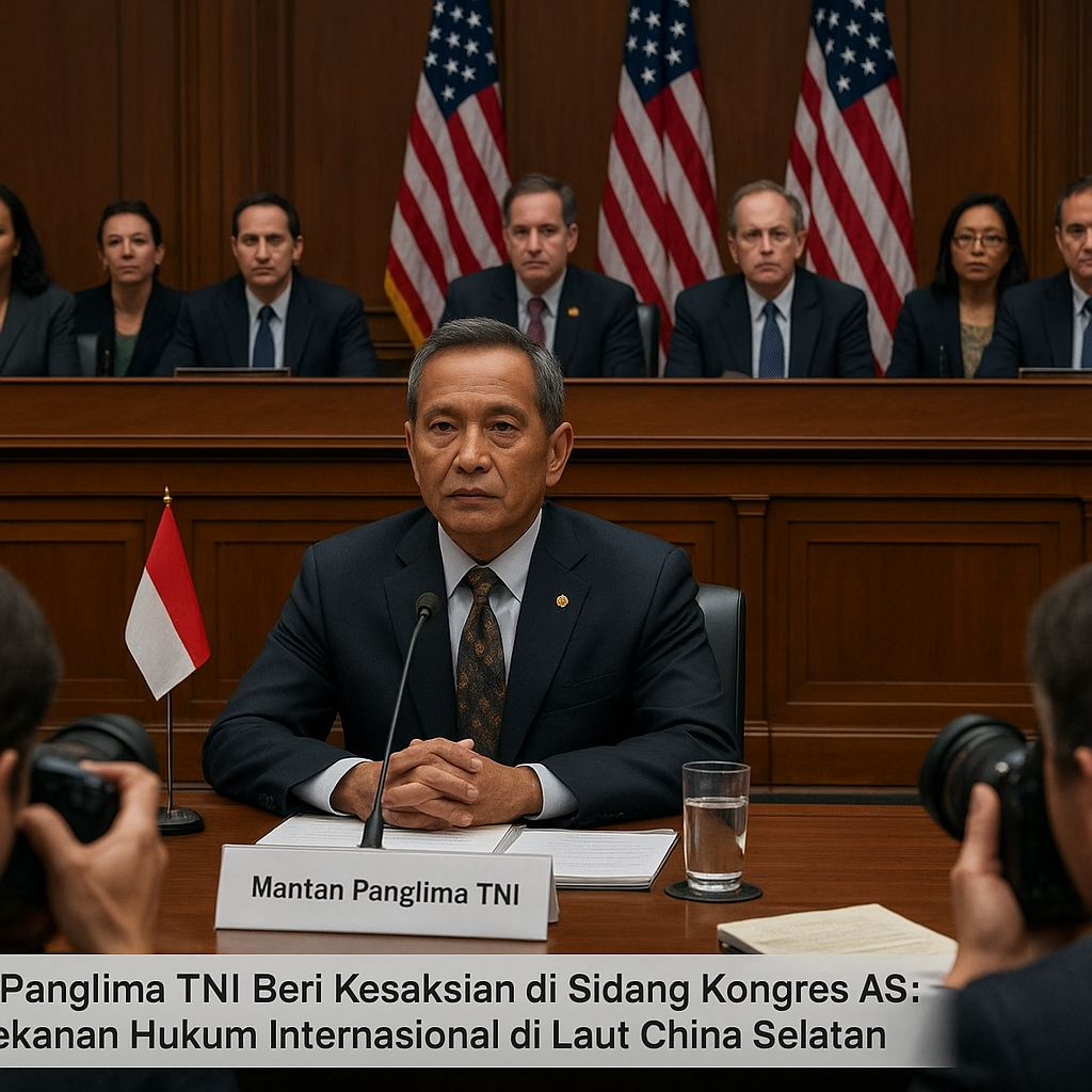 Mantan Panglima TNI Beri Kesaksian di Sidang Kongres AS: Soroti Tekanan Hukum Internasional di Laut China Selatan