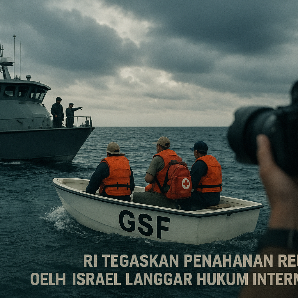 RI Tegaskan Penahanan Relawan GSF oleh Israel Langgar Hukum Internasional