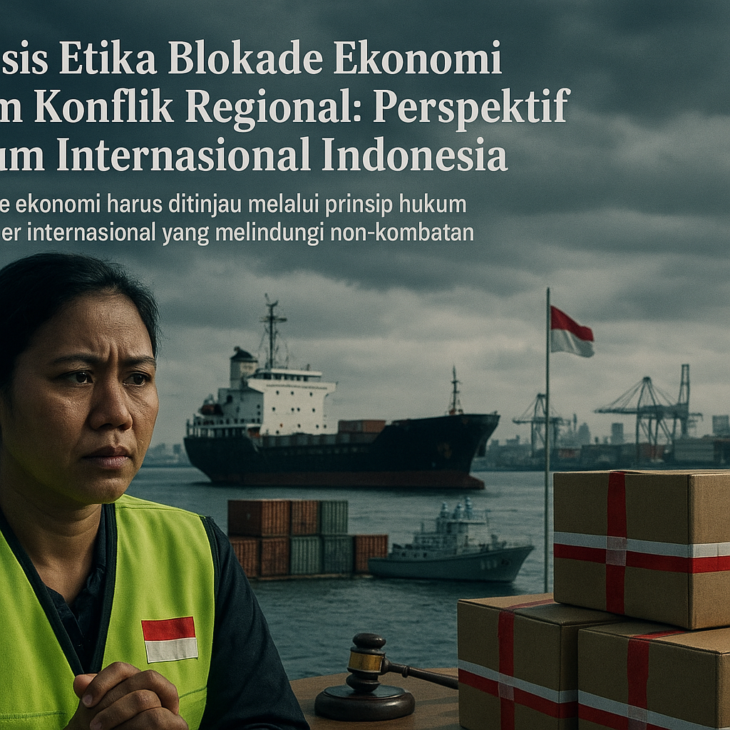 Analisis Etika Blokade Ekonomi dalam Konflik Regional: Perspektif Hukum Internasional Indonesia