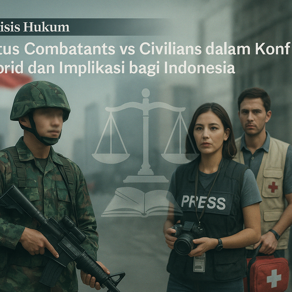 Analisis Hukum: Status Combatants vs Civilians dalam Konflik Hybrid dan Implikasi bagi Indonesia