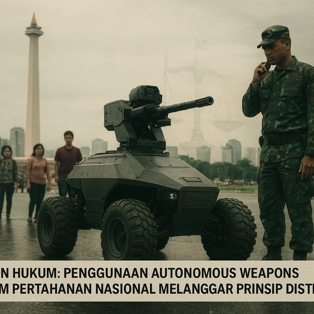 Kajian Hukum: Penggunaan Autonomous Weapons dalam Pertahanan Nasional Melanggar Prinsip Distinction
