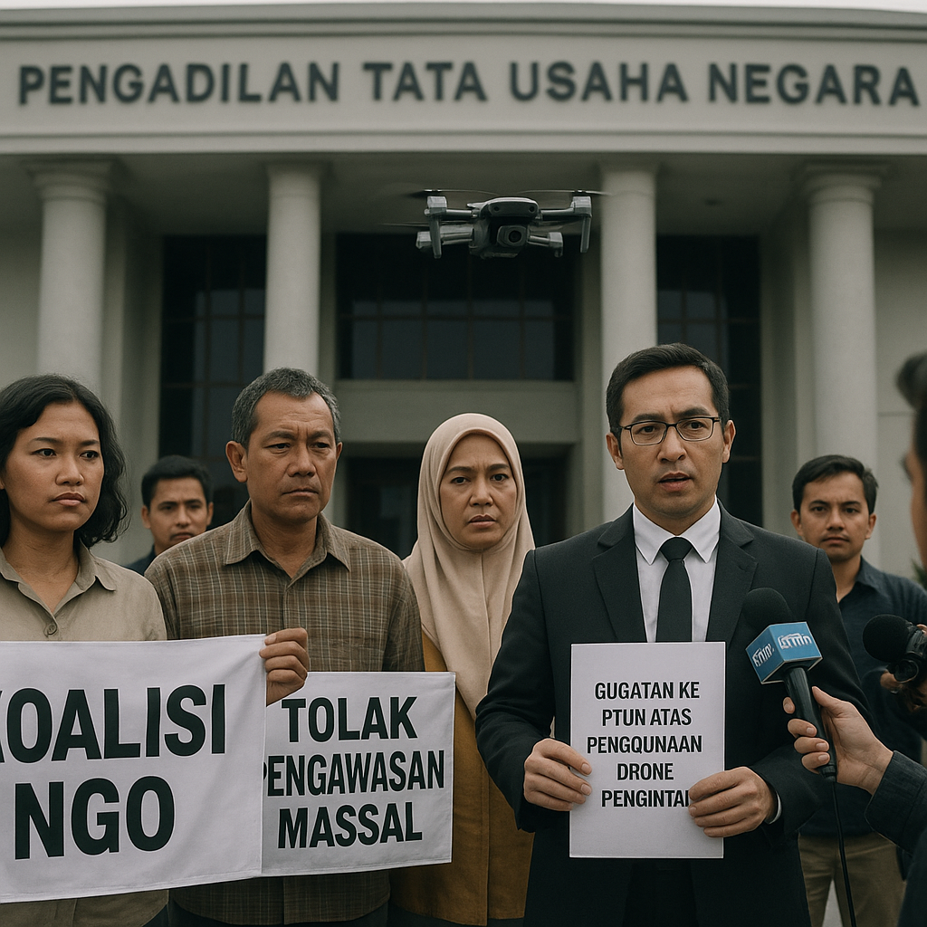 Koalisi NGO Gugat Pemerintah ke PTUN atas Kebijakan Penggunaan Drone di Wilayah Sipil