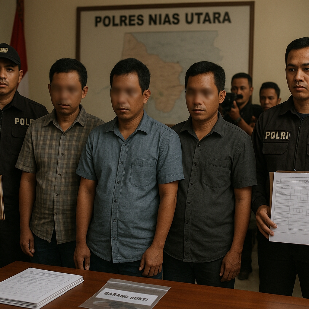 Polri Tahan 4 Pegawai KPPS di Nias Utara Diduga Lakukan Kecurangan Pemilu