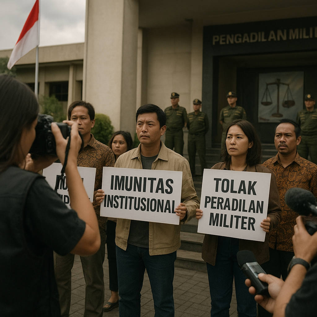 TAUD Tolak Seluruh Rangkaian Peradilan Militer Kasus Penyiraman Andrie Yunus: Bukti Impunitas Institusional
