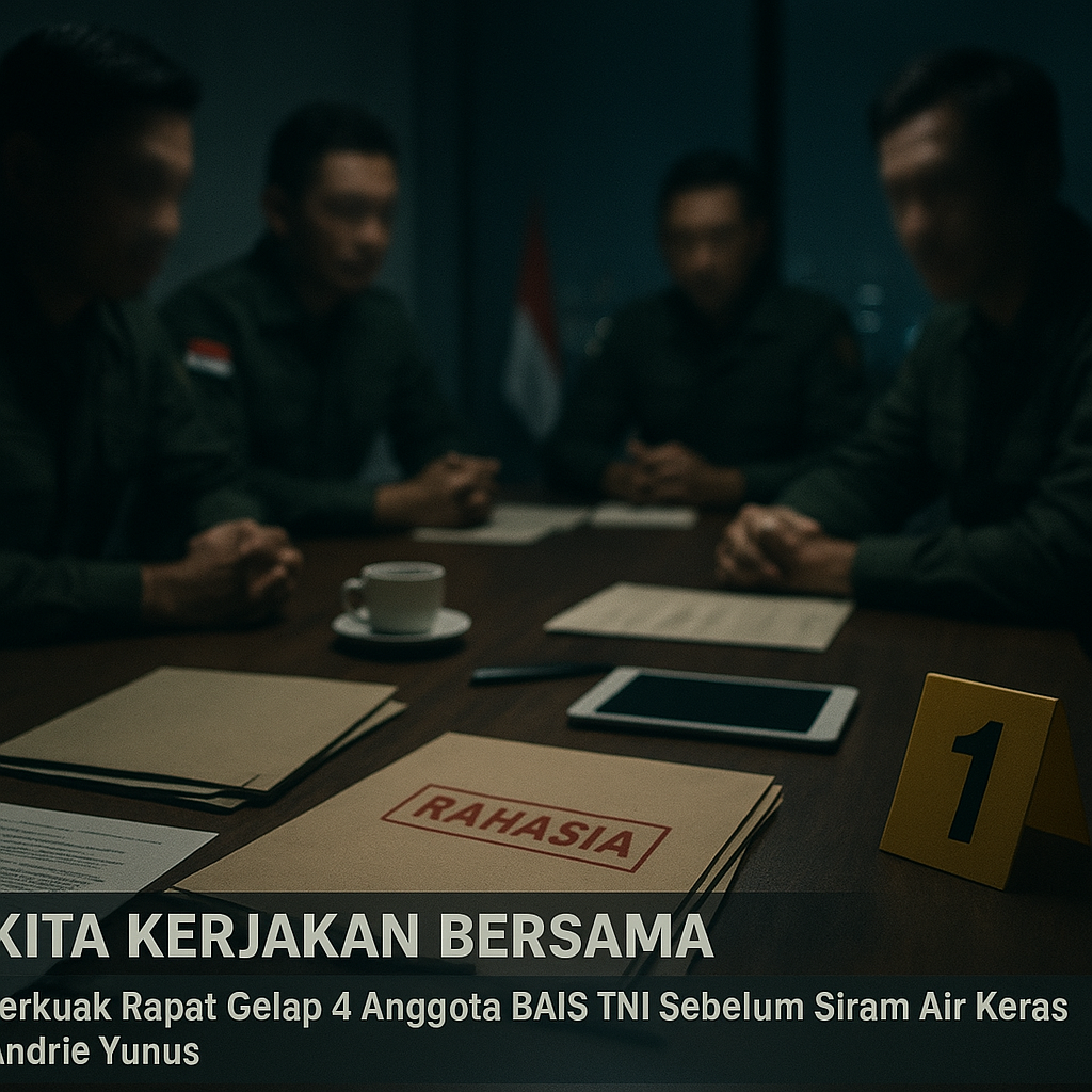 'Kita Kerjakan Bersama', Terkuak Rapat Gelap 4 Anggota BAIS TNI Sebelum Siram Air Keras Andrie Yunus